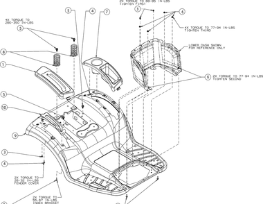 Fender Diagram and Parts List for XT2-LX46KH (13YQA1CT010)(2016) Cub Cadet Lawn Tractor